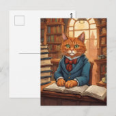 図書館の猫 #11 ポストカード (正面/裏面)