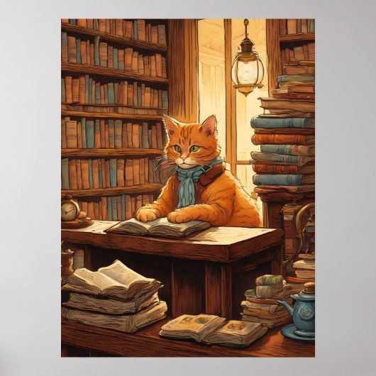 図書館の猫 #12 ポスター (正面)