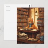 図書館の猫 #12 ポストカード (正面/裏面)
