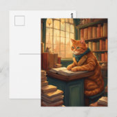 図書館の猫 #14 ポストカード (正面/裏面)