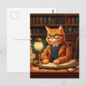 図書館の猫 #15 ポストカード (正面/裏面)