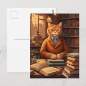 図書館の猫 #16 ポストカード (正面/裏面)