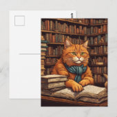 図書館の猫 #17 ポストカード (正面/裏面)