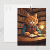 図書館の猫 #18 ポストカード (正面/裏面)