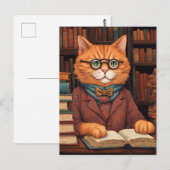 図書館の猫 #19 ポストカード (正面/裏面)