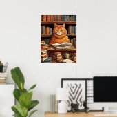 図書館の猫 #1 ポスター (ホームオフィス)