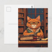 図書館の猫 #21 ポストカード (正面/裏面)