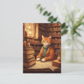 図書館の猫 #2 ポストカード (スタンド正面)