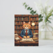 図書館の猫 #3 ポストカード (スタンド正面)
