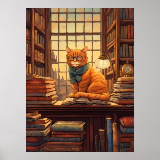 図書館の猫 #4 ポスター (正面)
