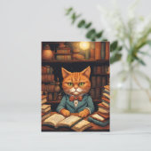 図書館の猫 #5 ポストカード (スタンド正面)