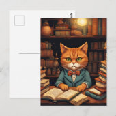 図書館の猫 #5 ポストカード (正面/裏面)