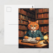 図書館の猫 #7 ポストカード (正面/裏面)