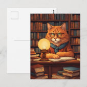 図書館の猫 #9 ポストカード (正面/裏面)