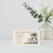 図書館の詩の引用文の規則的な名刺 名刺 (スタンド正面)