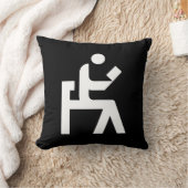 図書館の閲覧室 クッション (ブランケット)