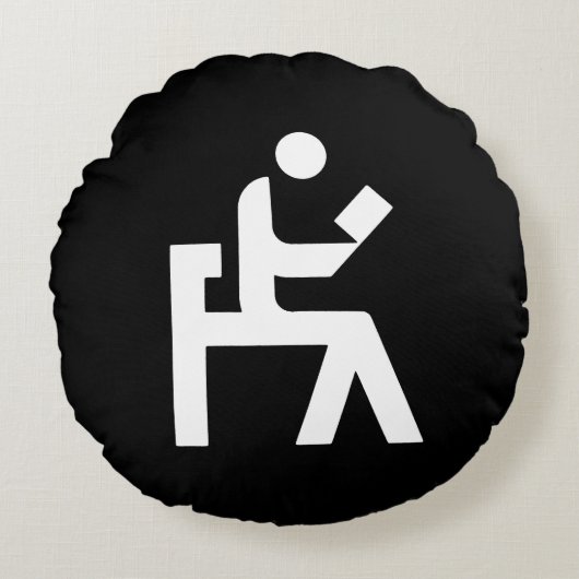 図書館の閲覧室 ラウンドクッション (正面)