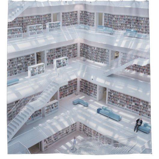 図書館の高昇写撮影 シャワーカーテン (正面)