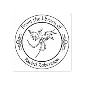 図書館の魔法のフェニックスのシンボル ラバースタンプ (インプリント)