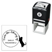 図書館の黒猫スクラッチ蔵書票 セルフインキングスタンプ (インサイチュ)