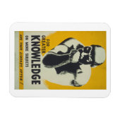 図書館のKnowledge Vintageポスターを使う マグネット (横)