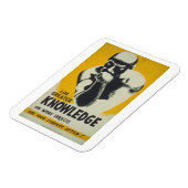 図書館のKnowledge Vintageポスターを使う マグネット (左側)