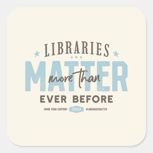 図書館はこれまで以上に重要である スクエアシール (正面)