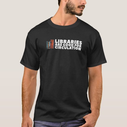 図書館は先生の人々の流通に適している Tシャツ (正面)