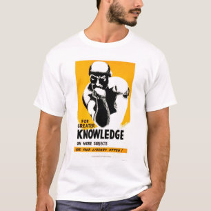 図書館は知識1940 WPAです Tシャツ