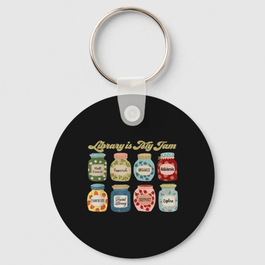 図書館は私のジャムライブラリアン評価読のTである キーホルダー (正面)