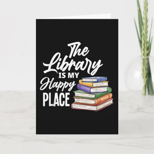 図書館は私の幸福な場所だ カード (正面)