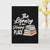 図書館は私の幸福な場所だ カード (黄色い花)