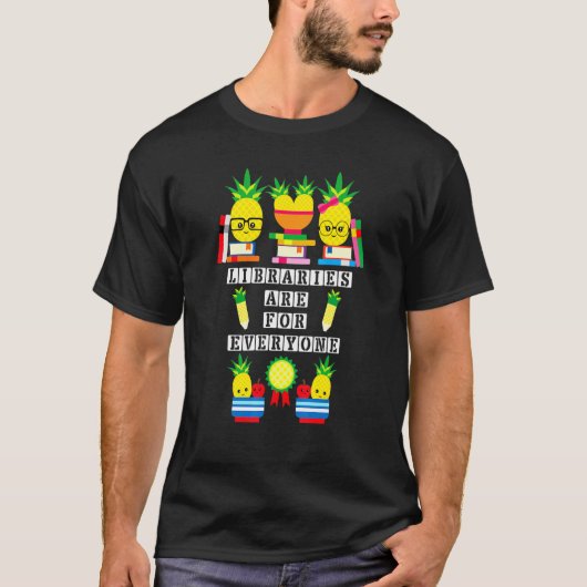 図書館は誰でもLgbtの本を読むことができる Tシャツ (正面)