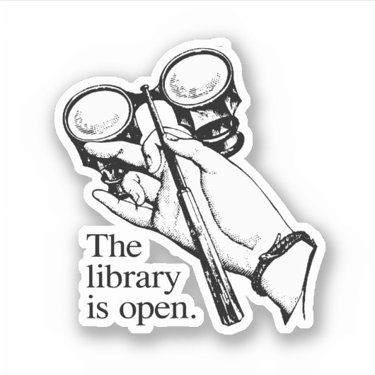 図書館は開館しています シール (正面)