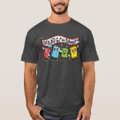 図書館へ行こう マーチング ブックス ギフト Tシャツ (正面)