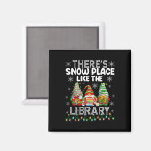 図書館ほど雪の降る場所はない 図書館司書 クリスマス マグネット (正面/裏面)