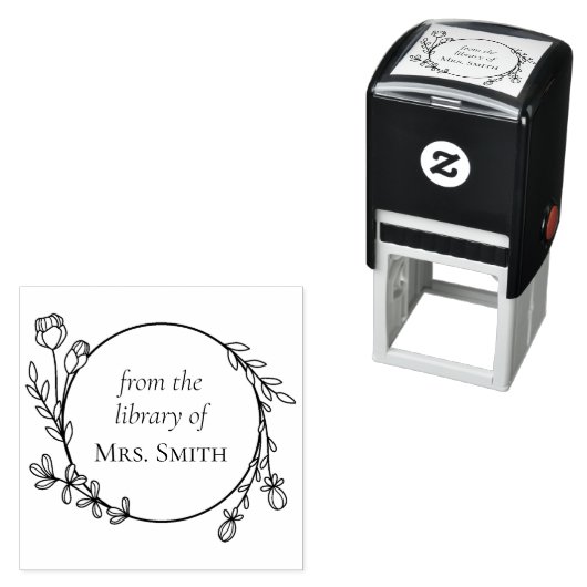 図書館よりの花輪 セルフインキングスタンプ (インサイチュ)