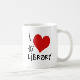 図書館を愛して下さい コーヒーマグカップ
