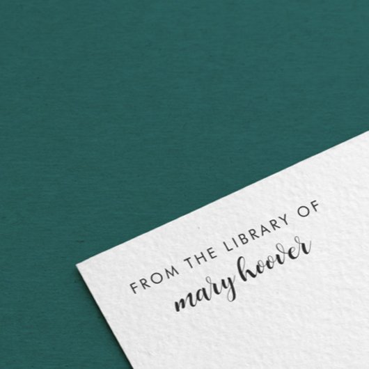 図書館エレガントから手書きのミニマル主義者 ラバースタンプ