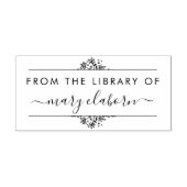 図書館エレガントのミニマルな花 ラバースタンプ (インプリント)