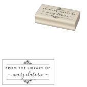 図書館エレガントのミニマルな花 ラバースタンプ (押印)