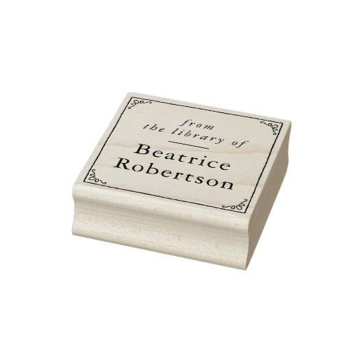図書館エレガントのヴィンテージフレームブック ラバースタンプ (スタンプ)