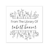 図書館エレガントのヴィンテージフローラ セルフインキングスタンプ (デザイン)