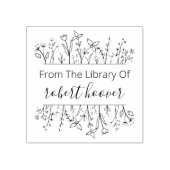 図書館エレガントのヴィンテージフローラ ラバースタンプ (インプリント)