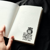 図書館カスタムでフクロウの本を出版する ラバースタンプ