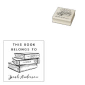 図書館カスタムのヴィンテージ本 ラバースタンプ (押印)