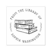 図書館カスタムの丸本とヴィンテージ本 セルフインキングスタンプ (デザイン)