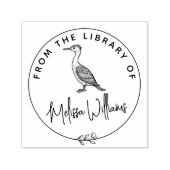 図書館カスタム本のCormorant Ex Libris セルフインキングスタンプ (デザイン)