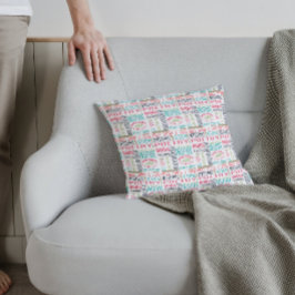 図書館カラフル語地下鉄アート クッション