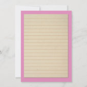 図書館カード卒業パーティーピンクブック招待状 招待状 (裏面)